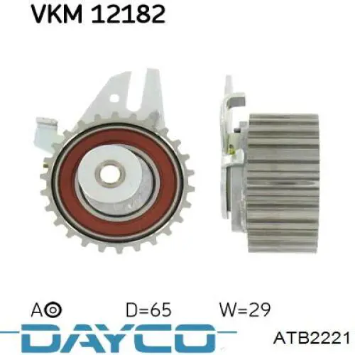 Ролик натяжителя ременя газорозподілу Dayco ATB2221 ціна, від 39.05 USD