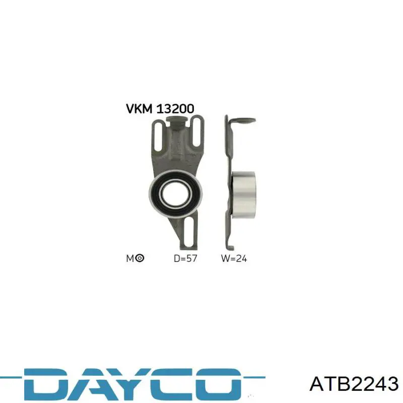 Ролик натяжителя ременя газорозподілу Dayco ATB2243 ціна, від 27.10 USD