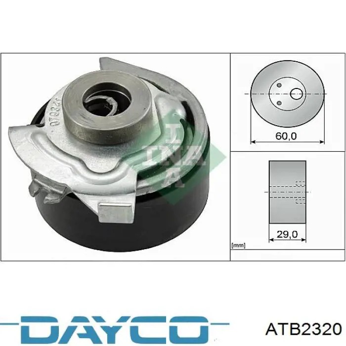 Ролик натяжителя ременя газорозподілу Dayco ATB2320 ціна, від 31.96 USD