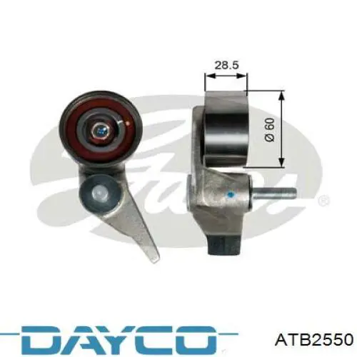 Ролик натяжителя ременя газорозподілу Dayco ATB2550 ціна, від 63.34 USD