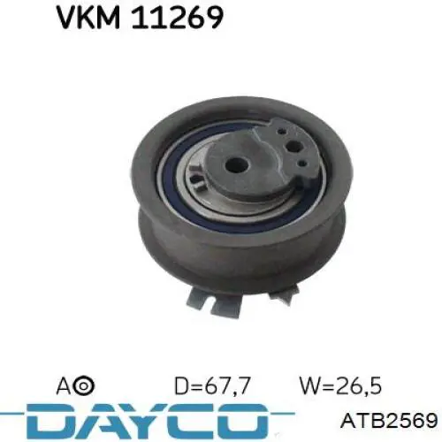 Ролик натяжителя ременя газорозподілу Dayco ATB2569 ціна, від 36.82 USD