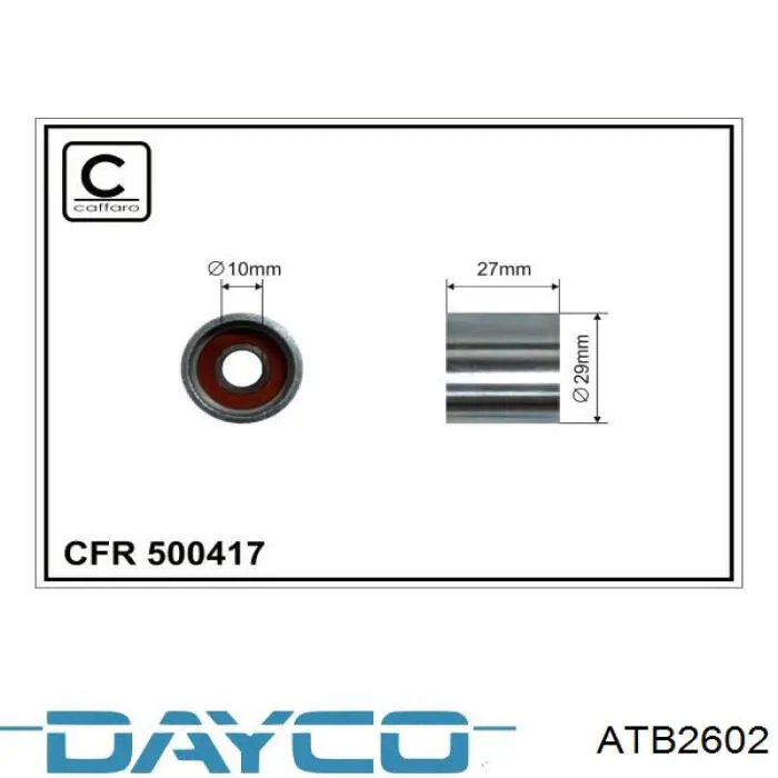 Ролик ременя ГРМ, паразитний Dayco ATB2602 ціна, від 34.81 USD