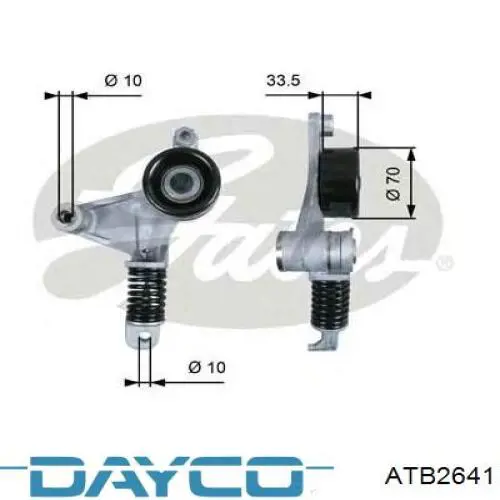 Купити ATB2641 Dayco Натягувач ременя ГРМ