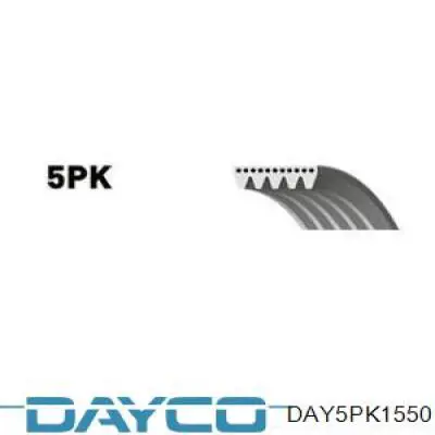 Клиновий ремінь Dayco DAY5PK1550 ціна, від 17.22 USD