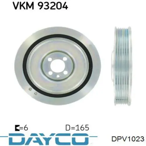 Шків колінвала (демпфер ) Dayco DPV1023 ціна, від 30.72 USD