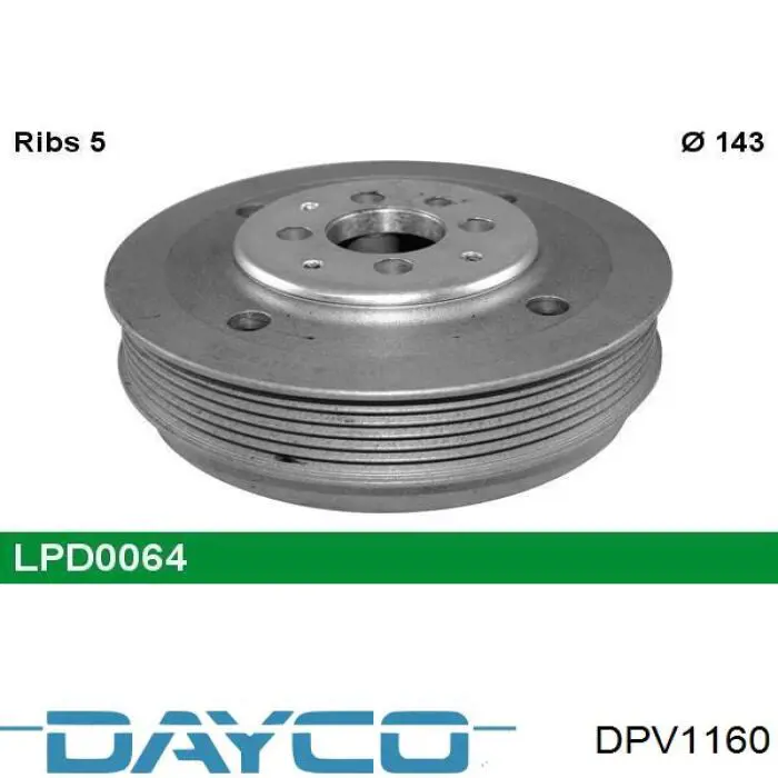 Демпферний шків колінвала Dayco DPV1160