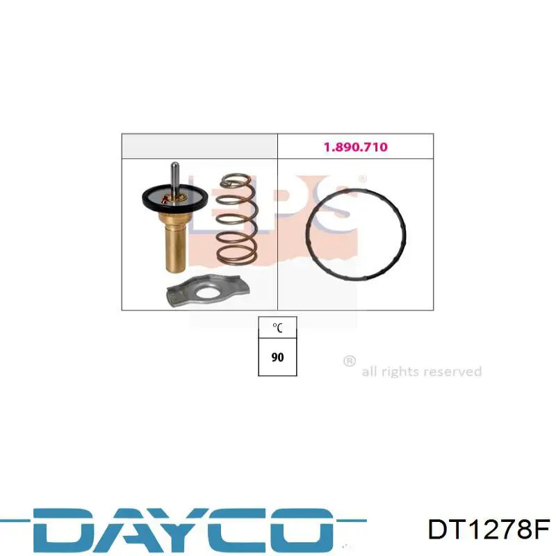 Автомобільний термостат Dayco DT1278F ціна, від 27.43 USD