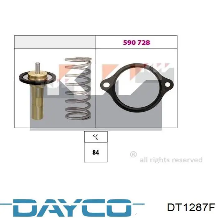 Купити DT1287F Dayco Термостат в корпусі