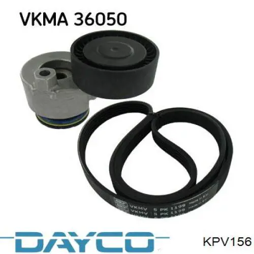 Ремінь приводний, агрегатів, комплект Dayco KPV156 ціна, від 56.31 USD