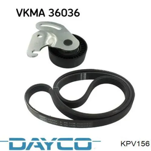 Купити KPV156 Dayco Ремінь приводний, агрегатів, комплект