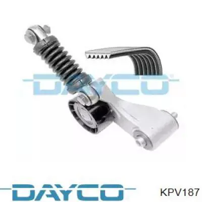 KPV187 Dayco Ремінь приводний, агрегатів, комплект