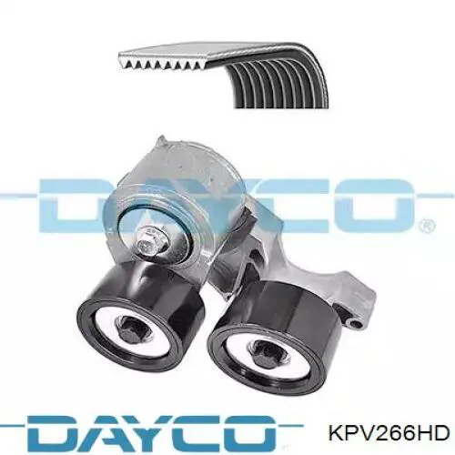 KPV266HD Dayco Ремінь приводний, агрегатів, комплект