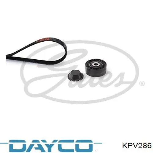 KPV286 Dayco Ремінь приводний, агрегатів, комплект