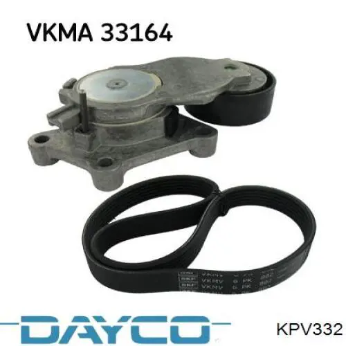 Ремінь приводний, агрегатів, комплект Dayco KPV332 ціна, від 30.37 USD