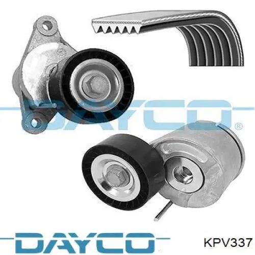 Ремінь приводний, агрегатів, комплект Dayco KPV337 ціна, від 92.11 USD