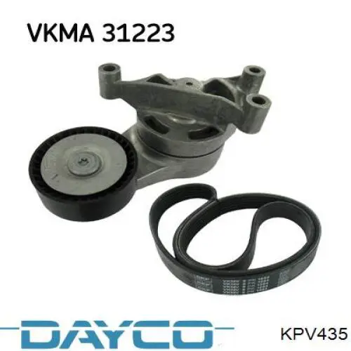 Ремінь приводний, агрегатів, комплект Dayco KPV435 ціна, від 69.28 USD