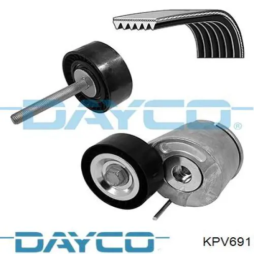 Ремінь приводний, агрегатів, комплект Dayco KPV691 ціна, від 76.57 USD