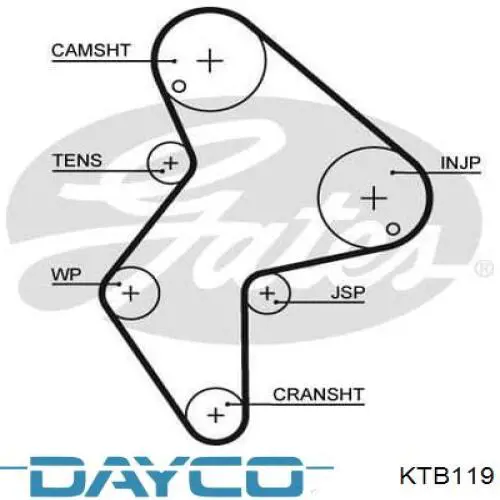 Купити KTB119 Dayco ГРМ ремень