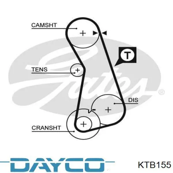 Купити KTB155 Dayco ГРМ ремень