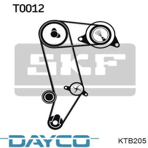Комплект ГРМ KTB205 Dayco