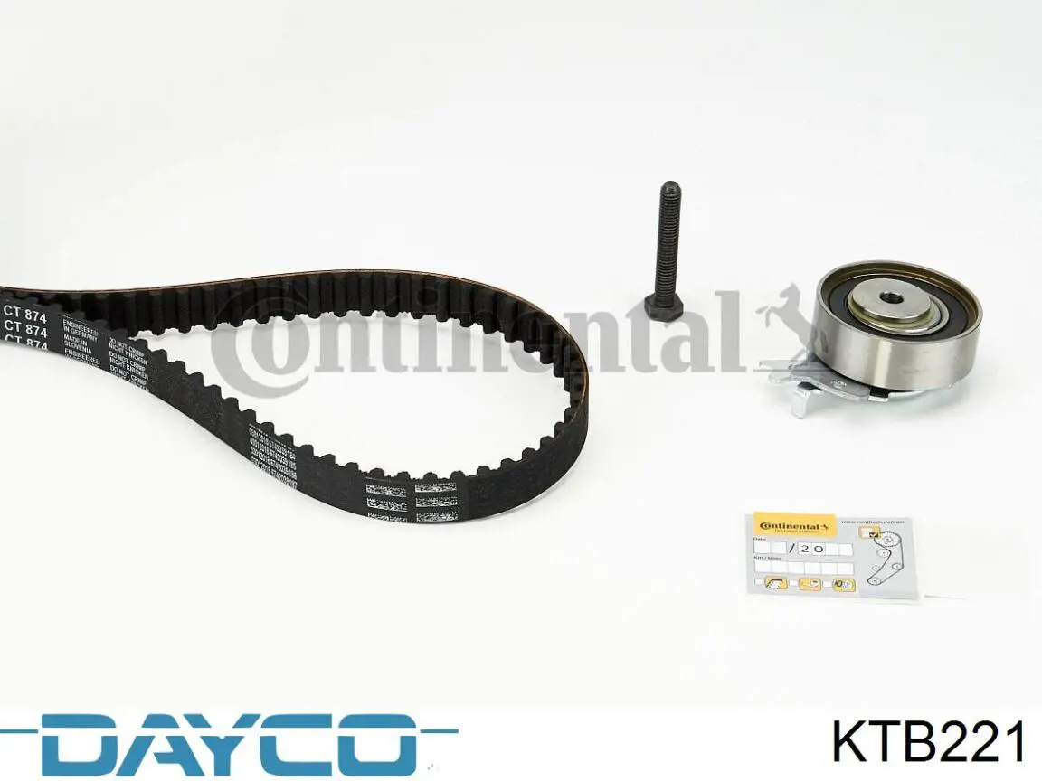 Комплект ГРМ Dayco KTB221 ціна, від 34.20 USD