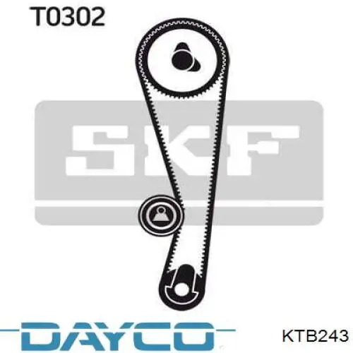 Комплект ГРМ Dayco KTB243 ціна, від 28.70 USD