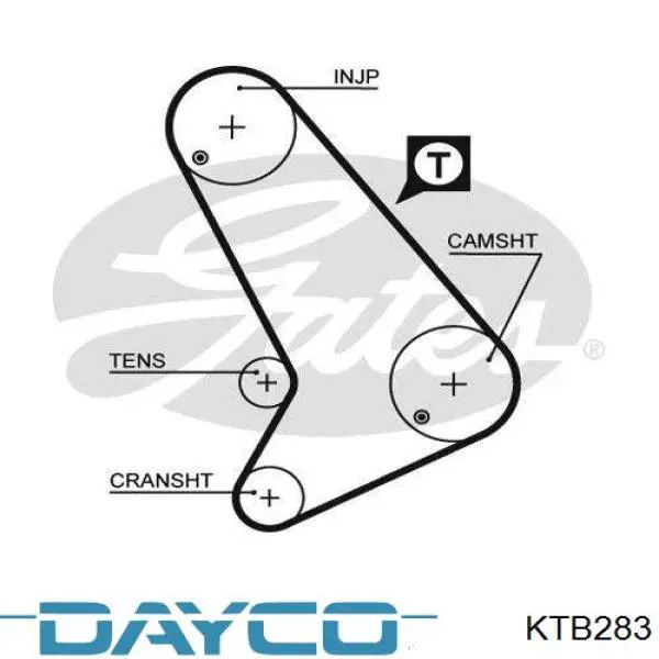 Комплект ГРМ Dayco KTB283 ціна, від 61.26 USD