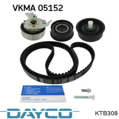 Комплект ГРМ Dayco KTB308 ціна, від 60.18 USD