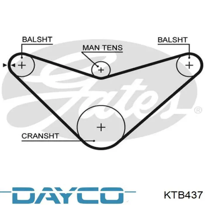 Купити KTB437 Dayco ГРМ ремень