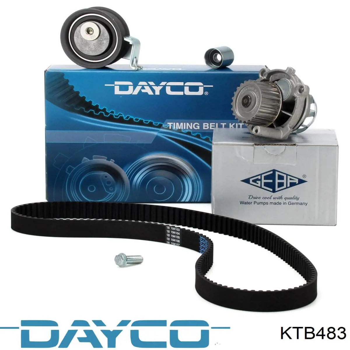 Комплект ГРМ Dayco KTB483 ціна, від 88.25 USD