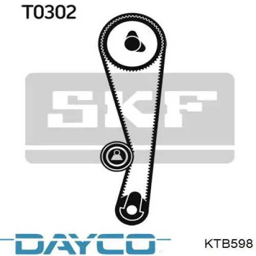 Комплект ГРМ KTB598 Dayco