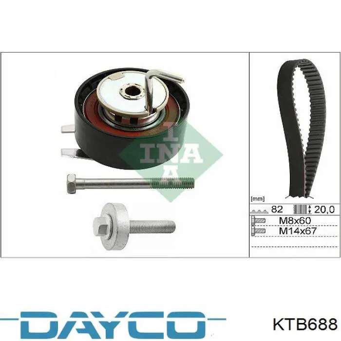 Купити KTB688 Dayco ГРМ ремень