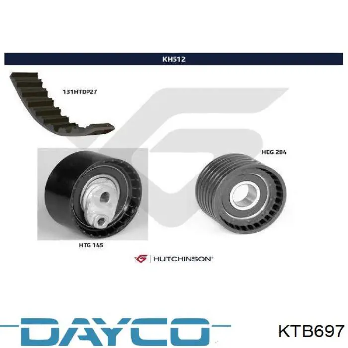 Комплект ГРМ Dayco KTB697 ціна, від 68.55 USD
