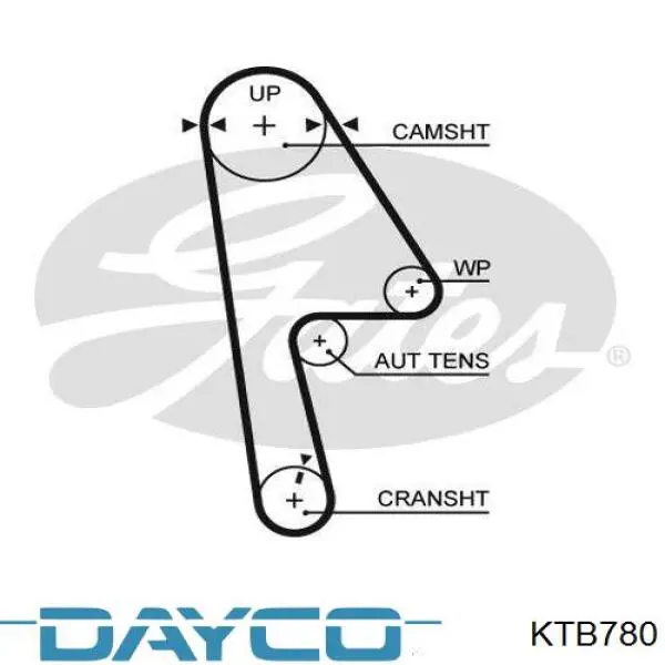 Комплект ГРМ Dayco KTB780 ціна, від 67.50 USD