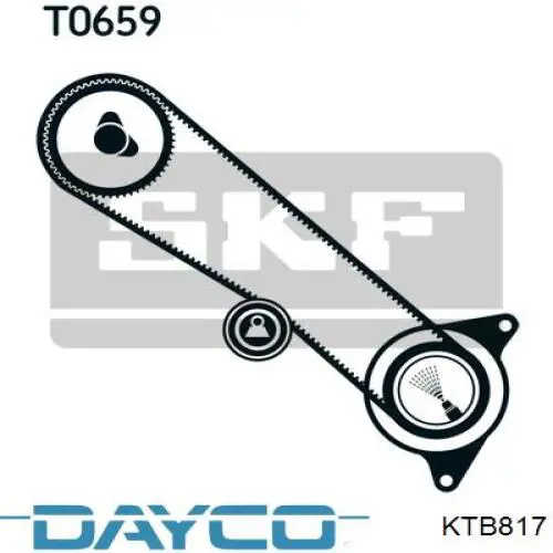 KTB817 Dayco Ремінь ГРМ, комплект