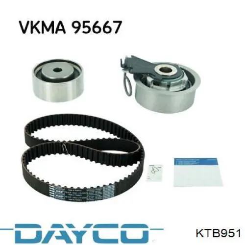 Комплект ГРМ Dayco KTB951 ціна, від 72.76 USD