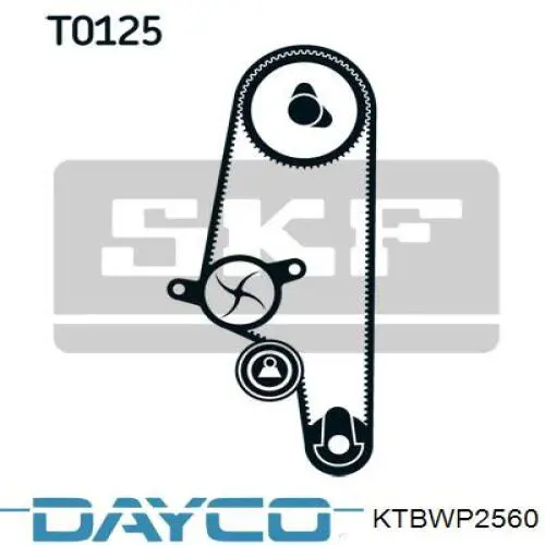 Комплект ГРМ Dayco KTBWP2560 ціна, від 64.18 USD