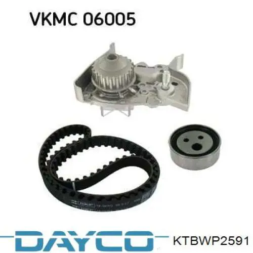 Комплект ГРМ Dayco KTBWP2591 ціна, від 60.81 USD