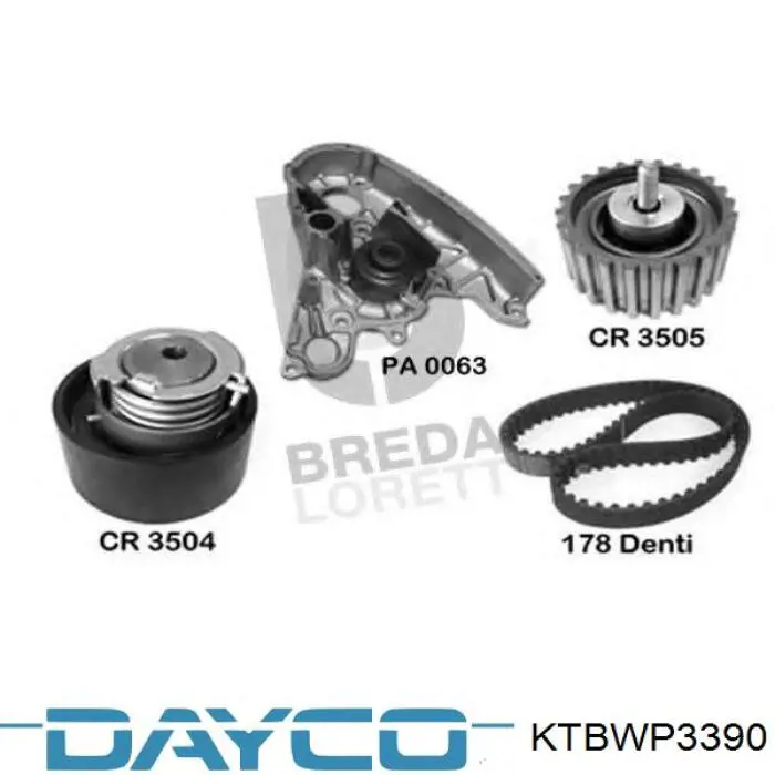 Комплект ГРМ KTBWP3390 Dayco