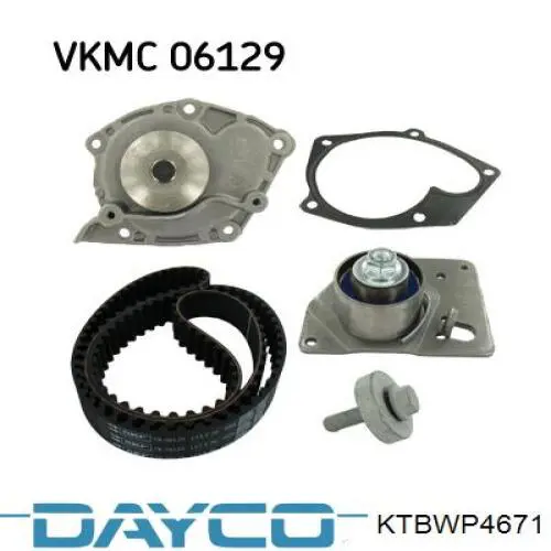 Комплект ГРМ Dayco KTBWP4671 ціна, від 105.37 USD