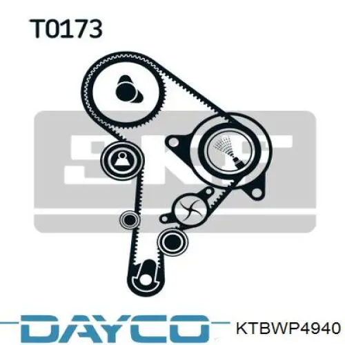 Купити KTBWP4940 Dayco ГРМ ремень