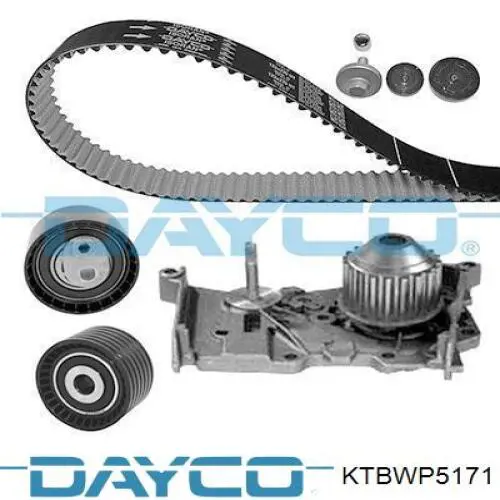KTBWP5171 Dayco Ремінь ГРМ, комплект