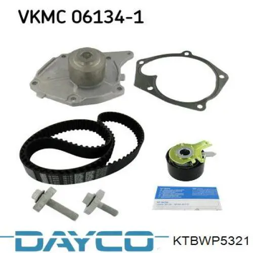 Комплект ГРМ Dayco KTBWP5321 ціна, від 89.20 USD