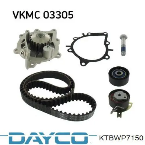 Комплект ГРМ Dayco KTBWP7150 ціна, від 127.26 USD