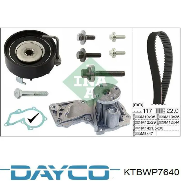 Купити KTBWP7640 Dayco ГРМ ремень