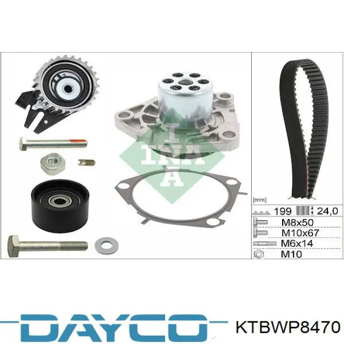 Комплект ГРМ KTBWP8470 Dayco