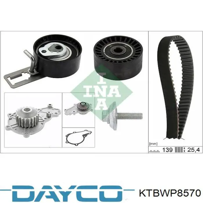 Комплект ГРМ KTBWP8570 Dayco
