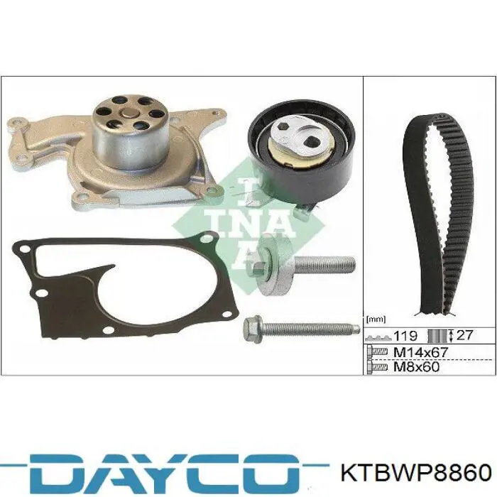 Комплект ГРМ KTBWP8860 Dayco