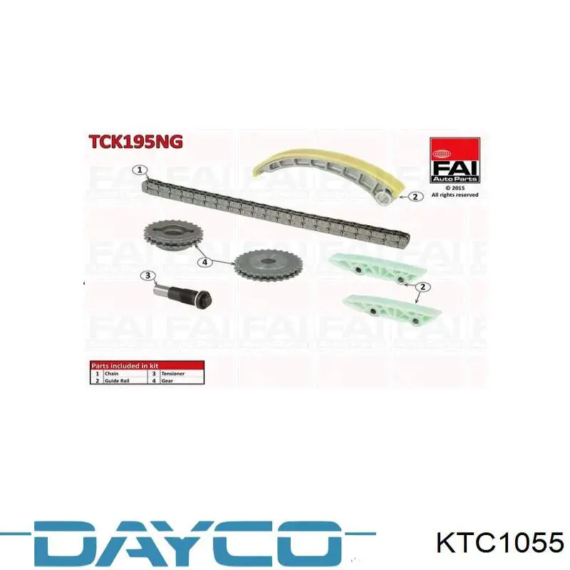 Комплект ланцюга ГРМ KTC1055 Dayco