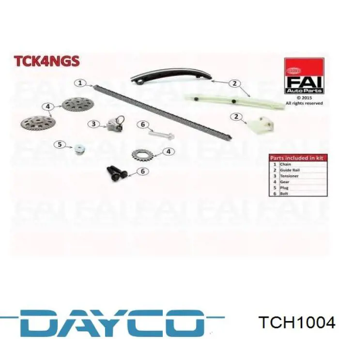 Купити TCH1004 Dayco Ланцюг ГРМ, розподілвала